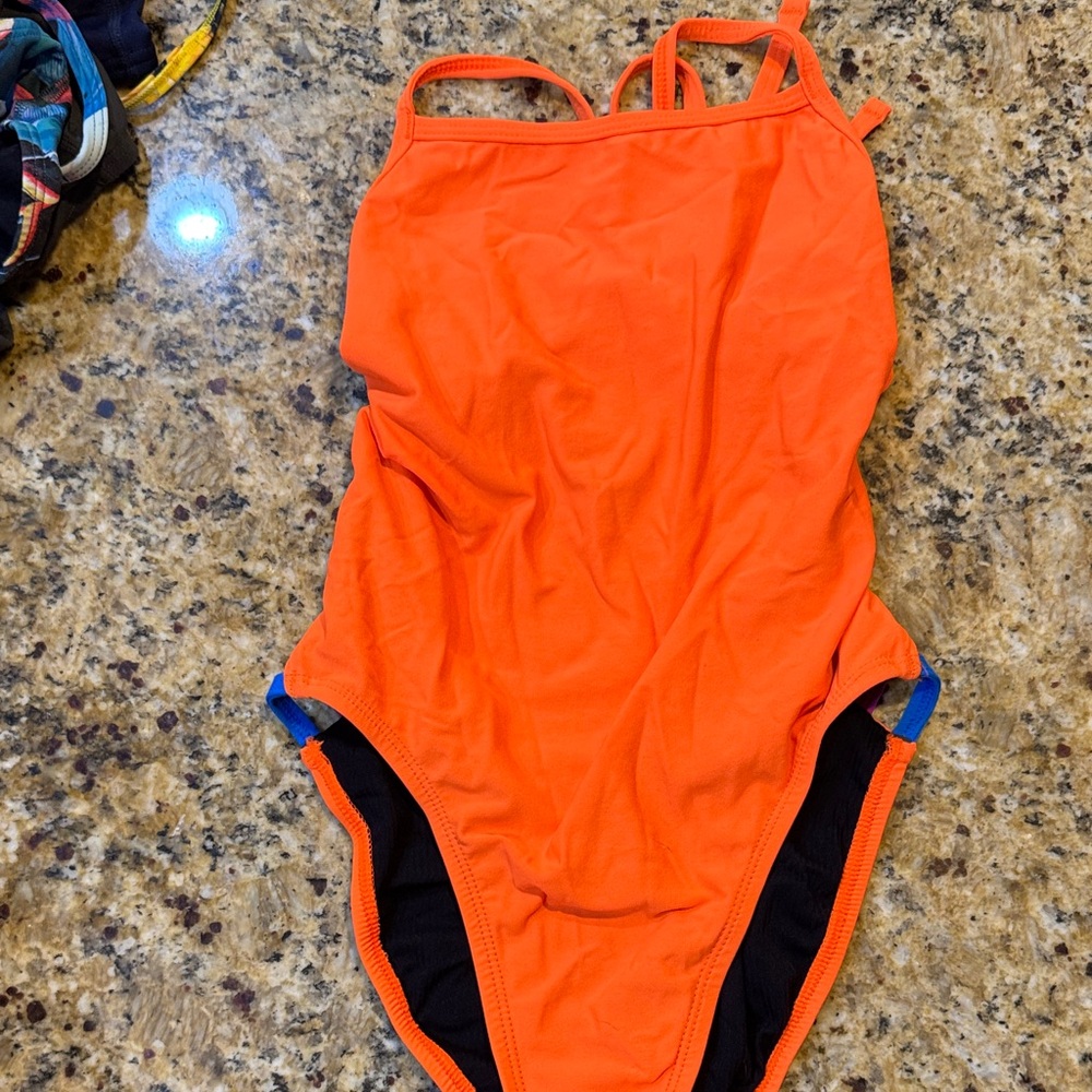 Jolyn Clothing Vibrant Orange One Piece Gavin sz 28